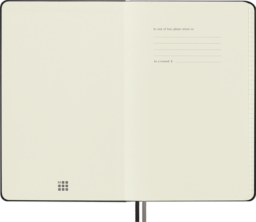 Classic Notebook Expanded Hard Cover, Black - Side view