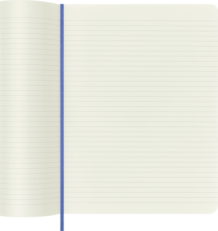 Classic Notebook Soft Cover, Hydrangea Blue - Side view