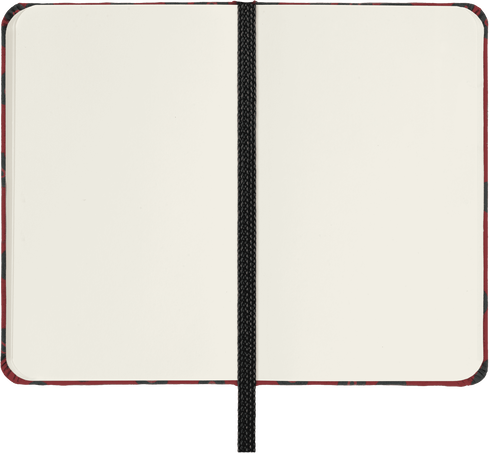 Silk Notebook XS, plain, hard cover, with gift box, Bordeaux - Side view