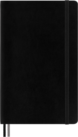クラシック ノートブック エクスパンデッド ソフトカバー, ブラック - Front view