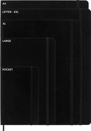 Classic Notebook Soft Cover, Lemon Green - Back view