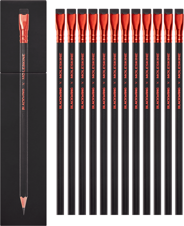 ブラックウイング×モレスキン ソフト芯鉛筆12本セット - 横