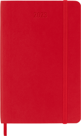 Classic Planner 2023 Daily 12-Month, Scarlet Red - Front view