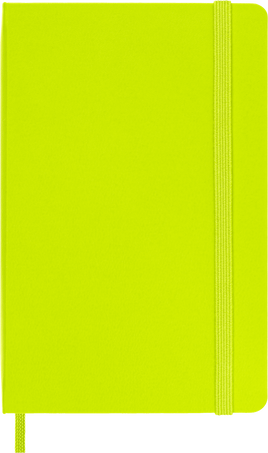 クラシック ノートブック ハードカバー, レモングリーン　 - Front view