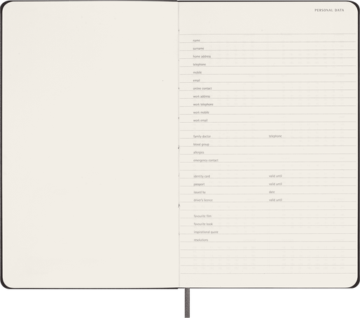 UNDATED WKLY NTB LG BLACK