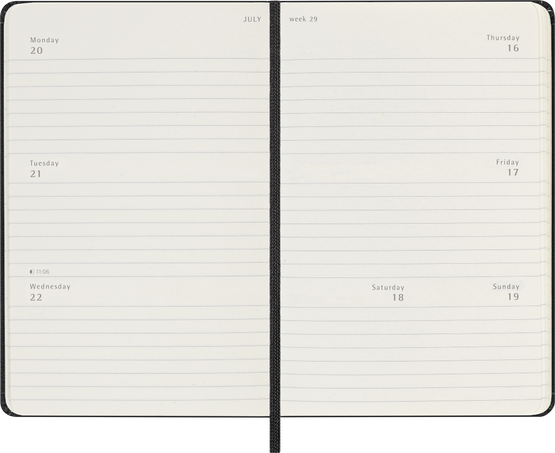 18M WKLY HOR PK BLK HARD