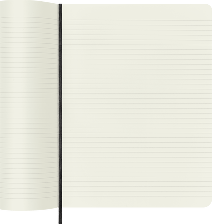 Classic Notebook Soft Cover, Black - Side view