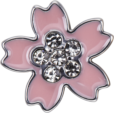 Sakura Pin 2025 Crystal Flower - Side view