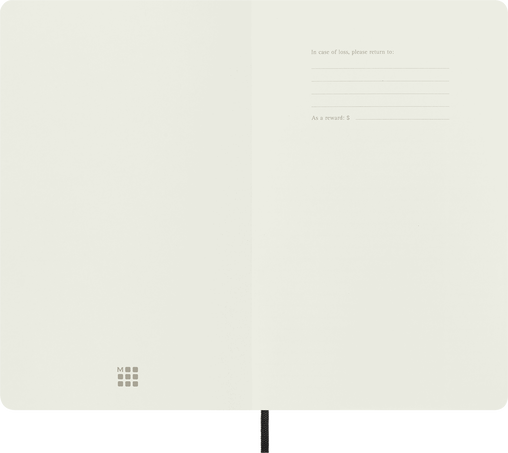 Classic Notebook Soft Cover, Black - Side view