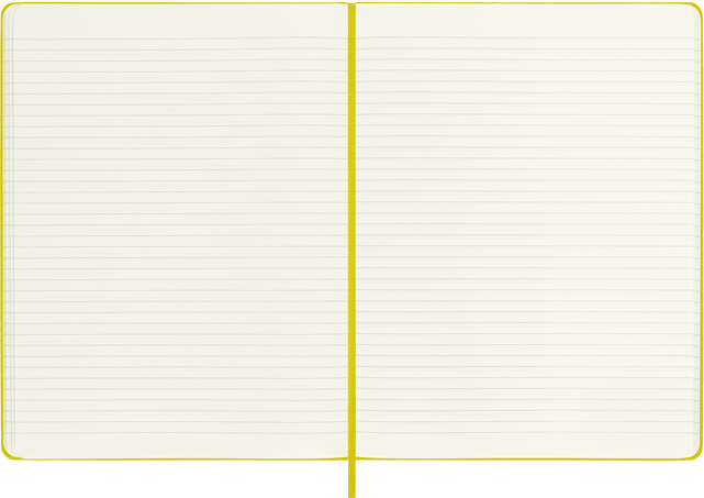 Classic Silk Notebook Fabric Hard Cover, イエロー - 横