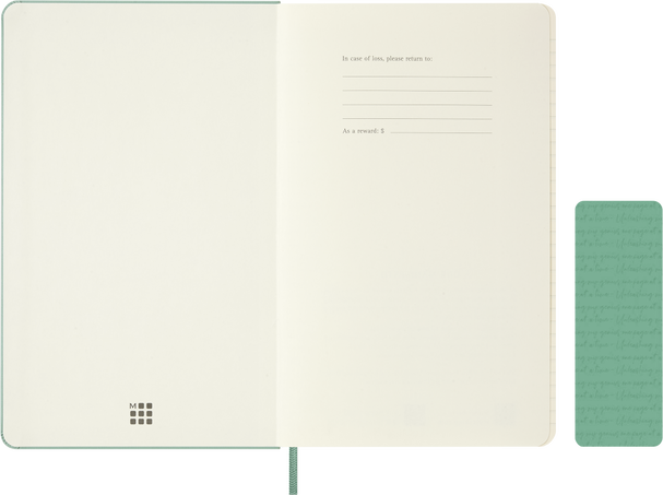 NOTEBOOK LG RULED HARD SAGE GREEN+TEXT