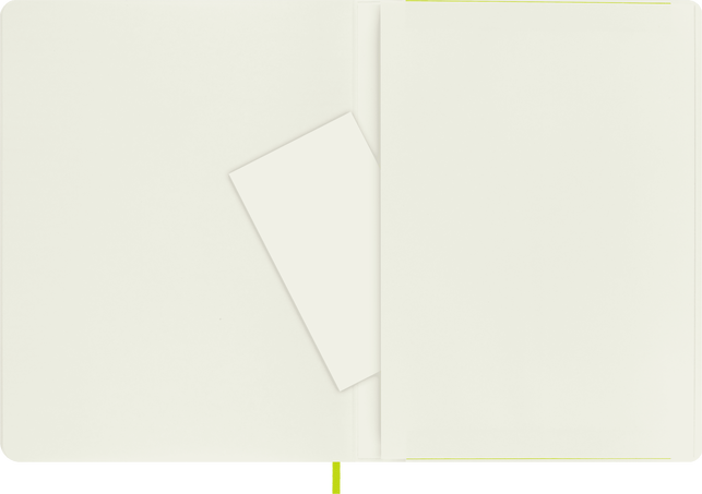 Classic Notebook Soft Cover, Lemon Green - Side view