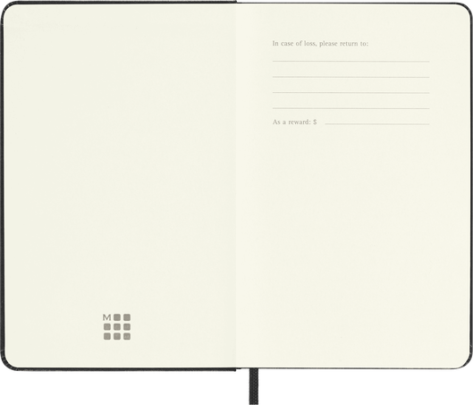 Classic Notebook Hard Cover, Black - Side view