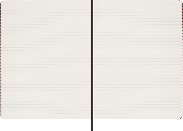 Shine コレクターズボックス レッド ノートブック XL 罫線 ハードカバー レッド エンヴェロープ Kaweco（カヴェコ）万年筆（ブラック）, Metallic Red - 横