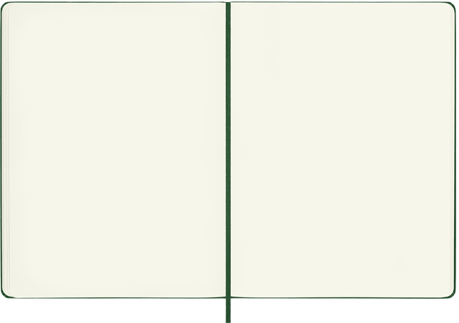 Classic Notebook Hard Cover, Myrtle Green - Side view