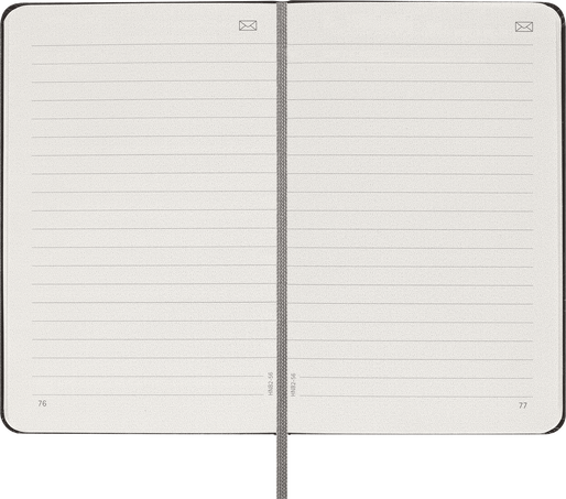 Smart notebook Pocket Hard cover, ruled, ブラック - 横