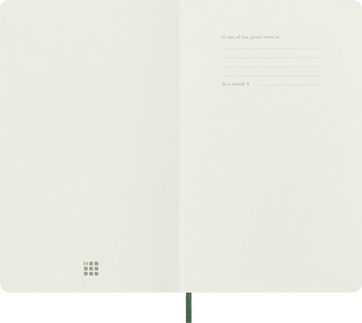 Classic Notebook Soft Cover, Myrtle Green - Side view