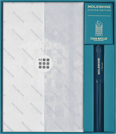 カサ・バトリョ  コレクターズボックス ノートブック（ハードカバー、ラージ、罫線）Kaweco ボールペン - 横