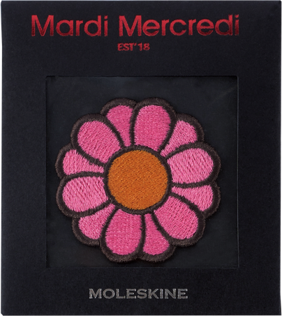 Mardi Mercredi限定版パッチ スティックオンワッペン、フラワー - 横