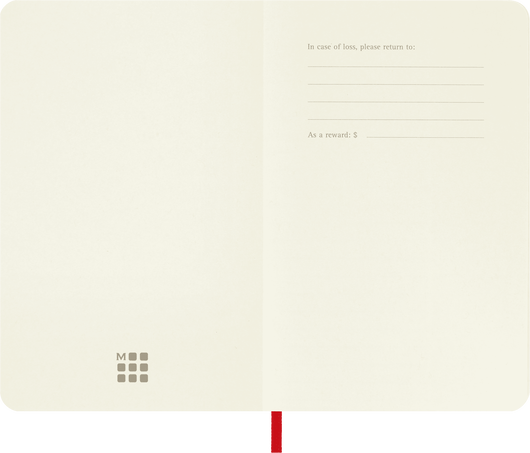 Classic Notebook Soft Cover, Scarlet Red - Side view
