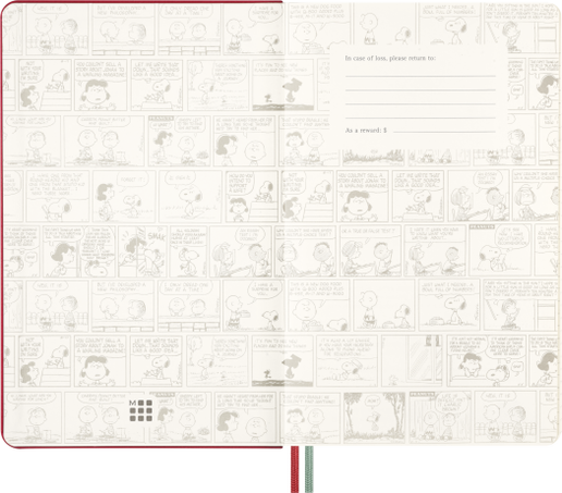 Peanuts Collector's Box Notebook, cahier, sticky notes, pouch & pencils - Side view