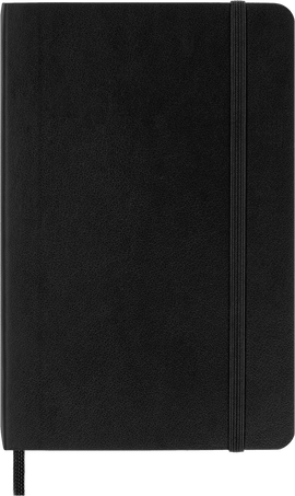 クラシック ノートブック ソフトカバー, ブラック - Front view