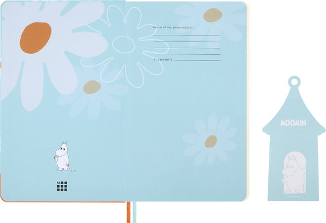 NTBK LARGE HARD RUL MOOMIN LIGHT BLUE