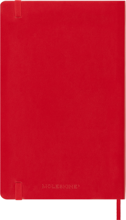 Classic Notebook Soft Cover, Scarlet Red - Side view