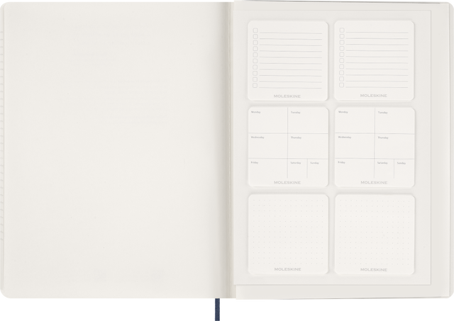 2026 Essential Diary 15-Month, weekly vertical, XXL, soft cover, Sapphire Blue - Side view