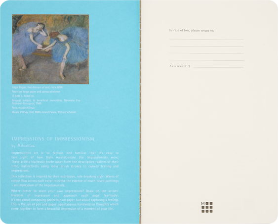 Impressions of Impressionism カイエジャーナル ラージサイズ、無地のカイエジャーナル2冊セット - 横