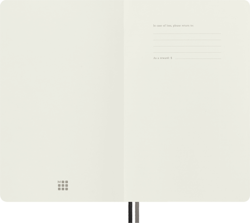 Classic Notebook Expanded Soft Cover, Black - Side view