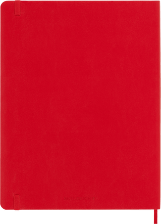 Classic Notebook Soft Cover, Scarlet Red - Side view