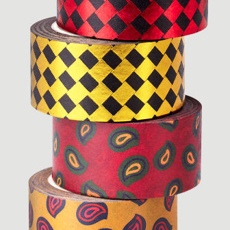 和紙テープ 4個セット（メタリック、ペイズリー）